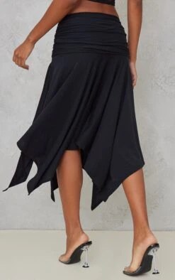 Prettylittlething Black Soft Touch Ruched Asymmetric Midi Skirt -Pretty Little Thing Shop a015511b49c2574475123af7162324fc9977f2ad cnd3695 3