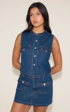 Prettylittlething Indigo Mid Rise Denim Mini Skirt -Pretty Little Thing Shop a021e965027aea37956defa0c1d034c841d2519b CNM9244 4 indigo mid rise denim mini skirt