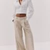 Prettylittlething Ecru Woven Double Pleat Wide Leg Pant -Pretty Little Thing Shop a06a1f59e7199aeff0fae71973234c67414d4ef8 CNM6664 1 ecru woven double pleat wide leg trouser
