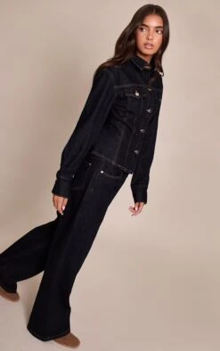 Prettylittlething Raw Indigo Wash Mid Waisted Denim Jeans