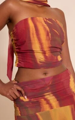 Multi Abstract Printed Chiffon Scarf Detail Ruched Bandeau Top -Pretty Little Thing Shop a11efaf006a8be89273bfd402c3f56777a240916 CNN9278 4 multi abstract printed chiffon scarf detail ruched bandeau top