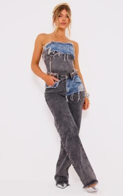 Prettylittlething Blue Grey Layered Raw Hem Bandeau Denim Top 7 Prettylittlething Blue Grey Layered Raw Hem Bandeau Denim Top -Pretty Little Thing Shop a1f1292c8d4efc442fcee66f63774018943c6c2e cnj9303 3