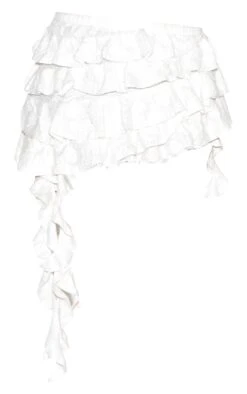 Prettylittlething White Textured Tiered Rara Mini Skirt -Pretty Little Thing Shop a2026822bb3582814eae657f9b5859885657c1e0 CNM0489 6 white textured tiered rara mini skirt