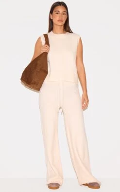 Prettylittlething Ecru Marl Soft Knit High Sleeveless Top -Pretty Little Thing Shop a29cfa4eb5cf2644b7a10d497bed098892aaea17 cnl9595 3