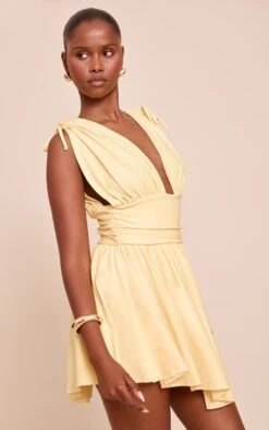 Lemon Jersey Plunge Neck Shift Dress -Pretty Little Thing Shop a2c4618c368aafd321a9fc1f02b657aaf1663653 CNO0112 4 lemon jersey plunge neck shift dress