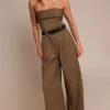Prettylittlething Khaki Woven Bandeau Belted Wide Leg Jumpsuit 10 Prettylittlething Khaki Woven Bandeau Belted Wide Leg Jumpsuit -Pretty Little Thing Shop a2f43729a964f37a0de0540ac95c8ec97811a64b CNO4737 1 khaki woven bandeau belted wide leg jumpsuit