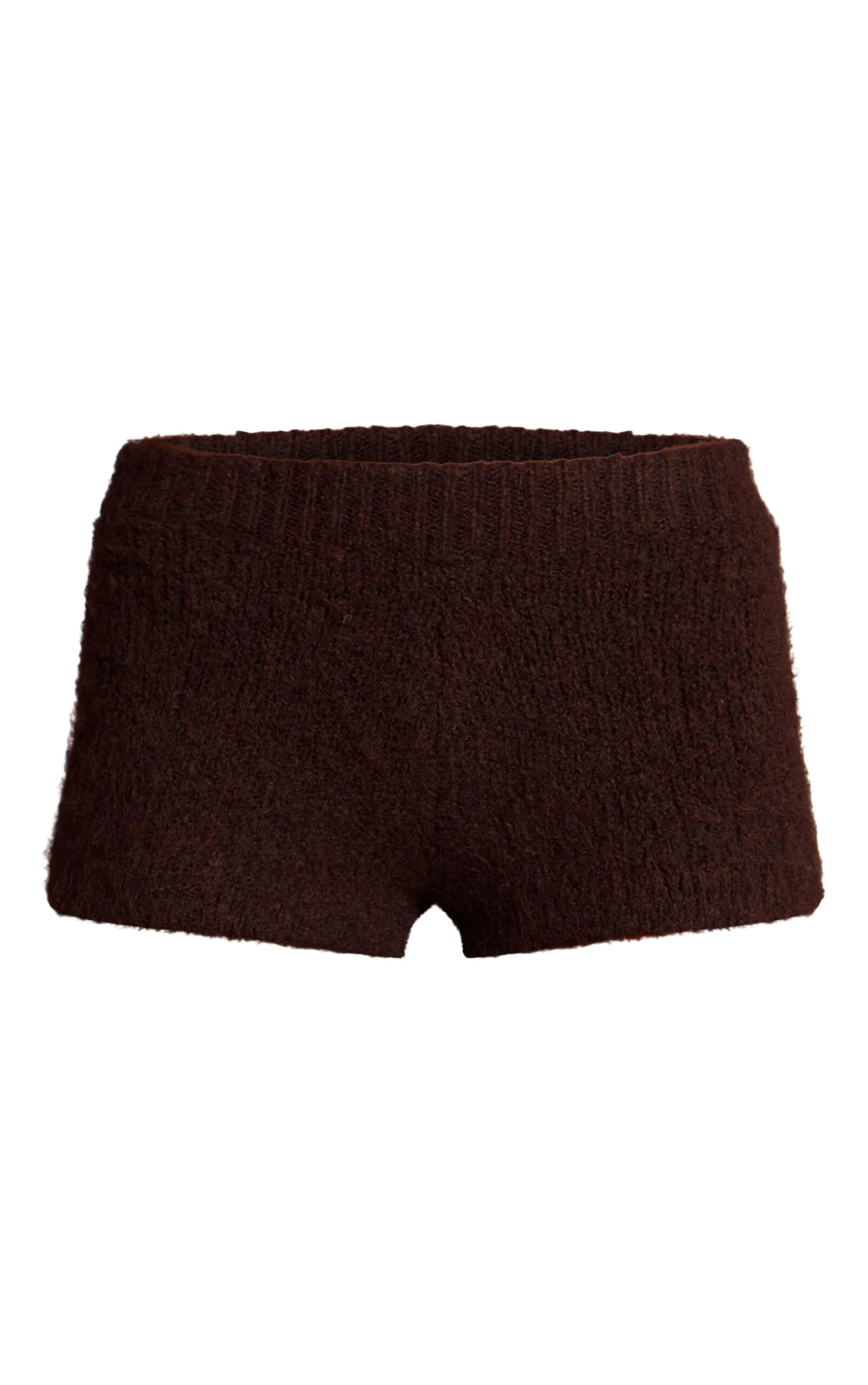 Chocolate Brushed Knit Shorts 6 Chocolate Brushed Knit Shorts - Image 6