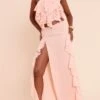 Light Pink Chiffon Frill Split Maxi Skirt -Pretty Little Thing Shop a3451e5849749125d648394b6f9abf7536f2baf4 CNO0597 1 light pink chiffon frill split maxi skirt