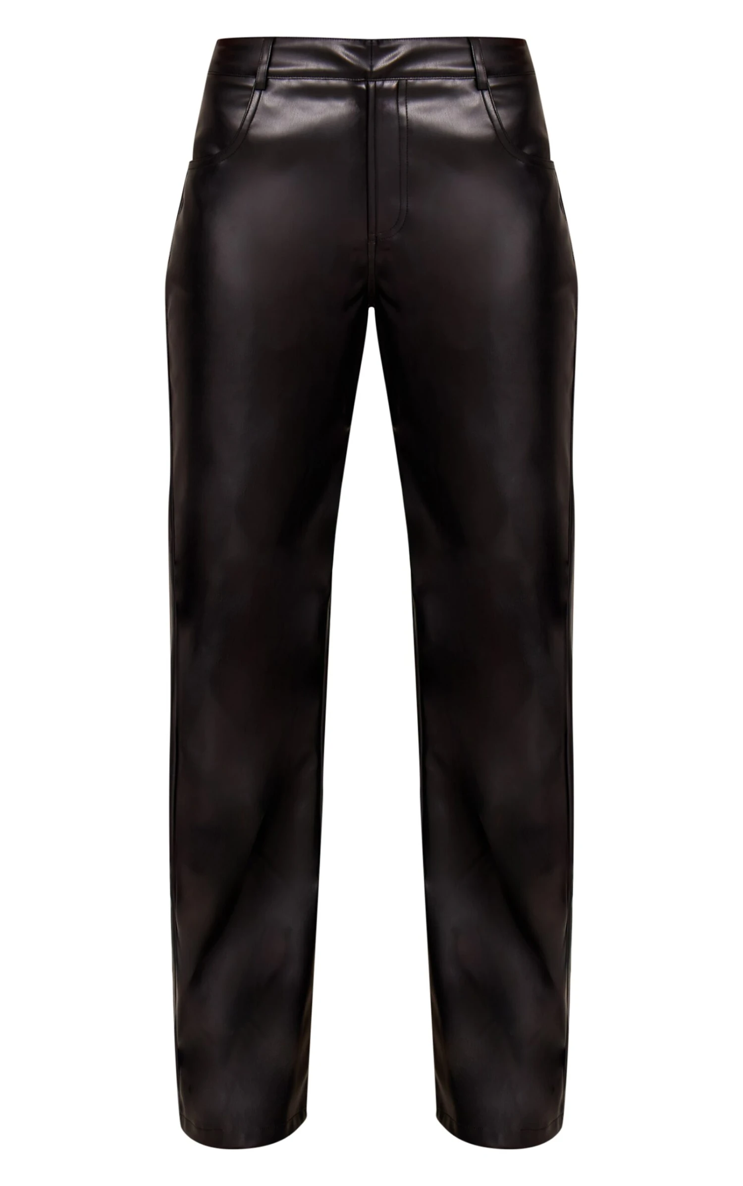Prettylittlething Black Faux Leather Pants 5 Prettylittlething Black Faux Leather Pants - Image 5