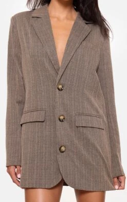 Prettylittlething Chocolate Pinstripe Button Down Blazer Dress -Pretty Little Thing Shop a3b08557d8696ec397b6dac5f08010ffbf0503c2 cnk1170 4