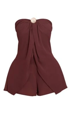 Prettylittlething Chocolate Chiffon Trim Detail Bandeau Romper -Pretty Little Thing Shop a44e5f8a46b63cd83dea4bd4e930810db556bb7c CNN3635 5 chocolate chiffon trim detail bandeau playsuit