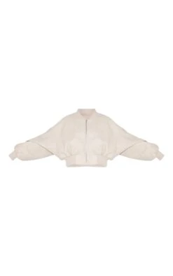 Prettylittlething Stone Ruched Sleeve Cropped Bomber Jacket 9 Prettylittlething Stone Ruched Sleeve Cropped Bomber Jacket -Pretty Little Thing Shop a4d9fce6f13a9fcc5f69374a8b17d29d491292ba CNL7597 5 stone ruched sleeve cropped bomber jacket