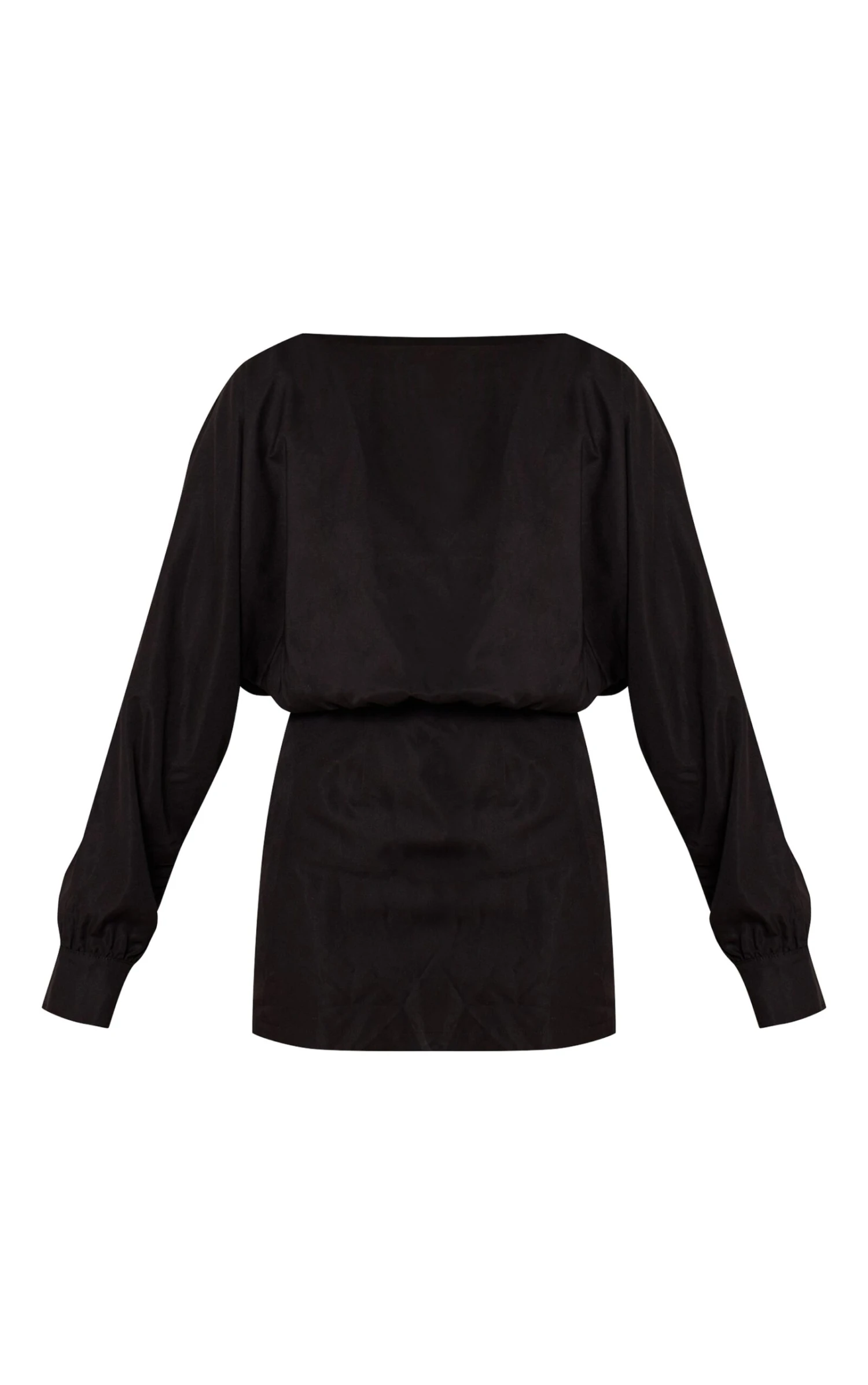 Prettylittlething Black Cotton Poplin Bodycon Dress 5 Prettylittlething Black Cotton Poplin Bodycon Dress - Image 5