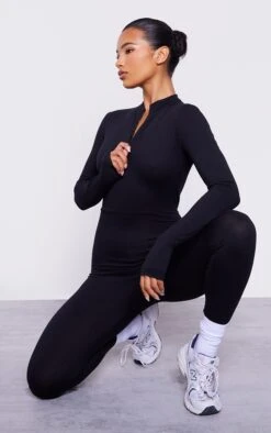 Prettylittlething Black Cotton Zip Front Catsuit -Pretty Little Thing Shop a528c7cddea84e748a06230dc9235035fc5a3b68 CMQ6665 3 black cotton zip front catsuit