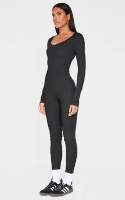 Prettylittlething Black Ribbed Long Sleeve Scoop Neck Jumpsuit 7 Prettylittlething Black Ribbed Long Sleeve Scoop Neck Jumpsuit -Pretty Little Thing Shop a58002115d4fc10311c6e7c95b381f64876c727d cmv4852 3