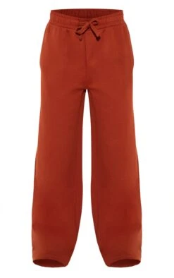 Prettylittlething Ginger Interlock Wide Leg Split Hem Sweatpants -Pretty Little Thing Shop a5b3443cc9f144f1d94a7abfc59efb4ef6512e6b CNL8059 5 ginger interlock wide leg split hem joggers