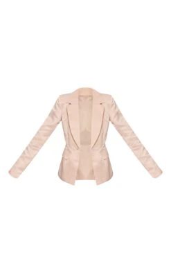 Cream Satin Longline Blazer -Pretty Little Thing Shop a5d85b432ae38f5654cdf7e68938ea60f5ca685e CNO1857 5 cream satin longline blazer