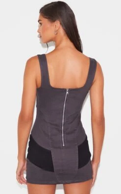 Prettylittlething Black Contrast Panel Detail Denim Dress -Pretty Little Thing Shop a5e35aabb0955856bd4fba9cb78b4bf3efa51669 cna7328 2