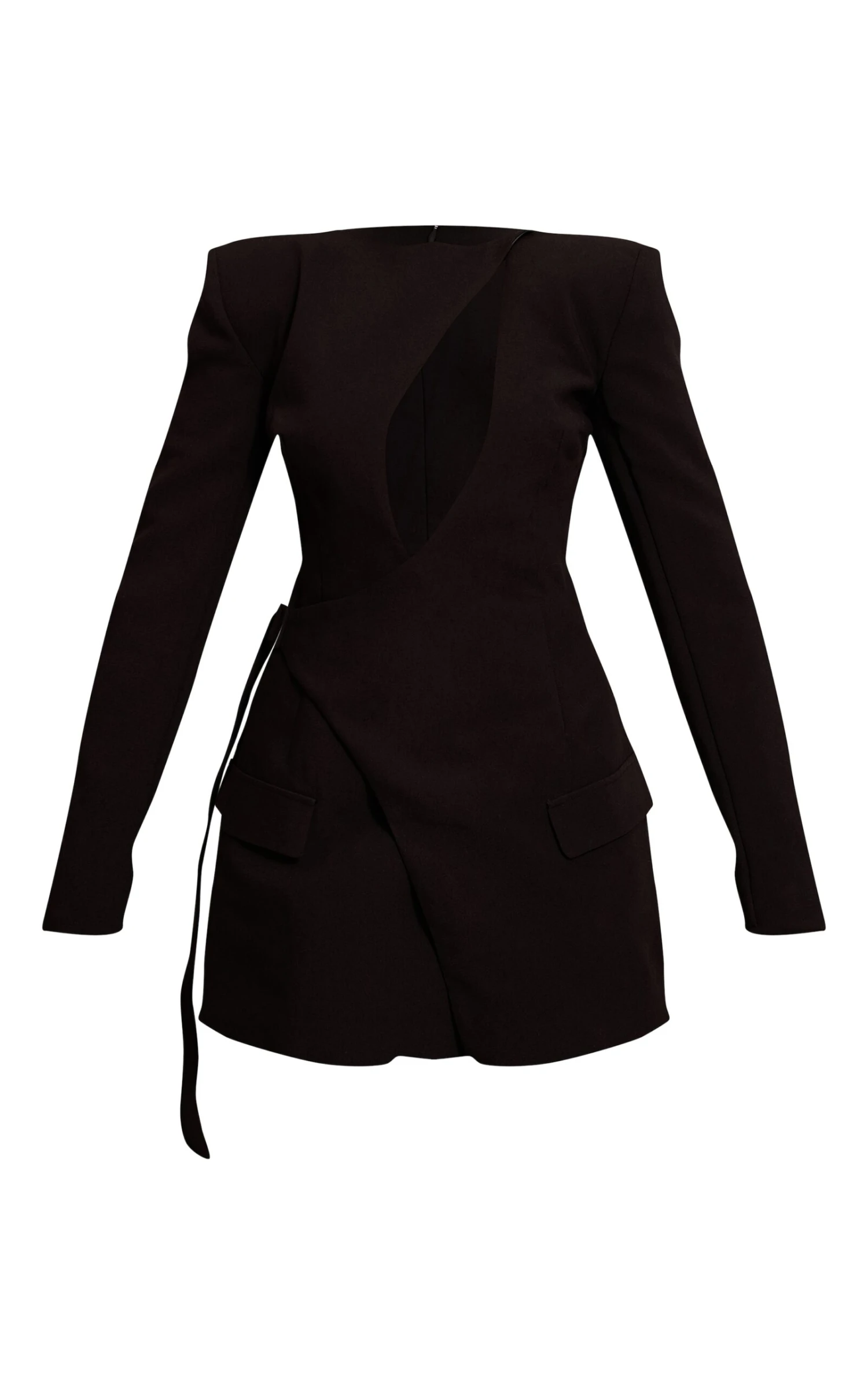 Prettylittlething PLT Label Black Tailored Asymmetrical Cut Out Blazer Dress 5 Prettylittlething PLT Label Black Tailored Asymmetrical Cut Out Blazer Dress - Image 5