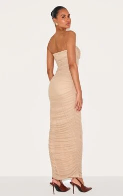 Prettylittlething Mushroom Mesh Ruched Bandeau Plunge Maxi Dress -Pretty Little Thing Shop a60b9a62e2174c1e56974849380dfdbf3a4627cc CNN4824 2 mushroom mesh ruched bandeau plunge maxi dress