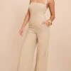 Prettylittlething Sage Premium Woven Halterneck Straight Leg Jumpsuit -Pretty Little Thing Shop a6a4c122798e8e3b4807c50bf00e364d7bfefa06 CNN1343 1 sage premium woven halterneck straight leg jumpsuit