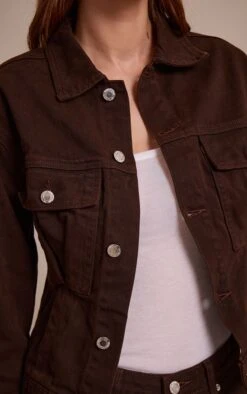 Prettylittlething Dark Chocolate Pleated Cinch Back Denim Jacket 8 Prettylittlething Dark Chocolate Pleated Cinch Back Denim Jacket -Pretty Little Thing Shop a6d514460cc285ec519e05f2a3b7dbcc5d96a1ba CNN6696 4 dark chocolate pleated cinch back denim jacket