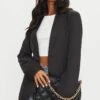 Prettylittlething Black Woven Cinched Curve Hem Blazer -Pretty Little Thing Shop a70549922c3dde78387170f73dc4d67f75a7fa2b CMR9969 1 black woven cinched curve hem blazer