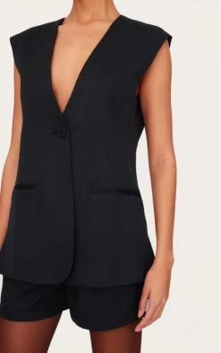 Prettylittlething Black Premium Tailored Woven Longline Vest 8 Prettylittlething Black Premium Tailored Woven Longline Vest -Pretty Little Thing Shop a7c0715c8e47b796b9f0a028c57733bf444f23ca CNL3603 4 black premium tailored woven longline waistcoat