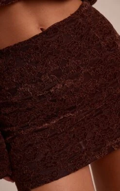 Prettylittlething Dark Brown Lace Mid Rise Mini Skirt -Pretty Little Thing Shop a9da62f61d058d3fa96e54a74ee2964f2517883d CNO6349 5 dark brown lace mid rise mini skirt