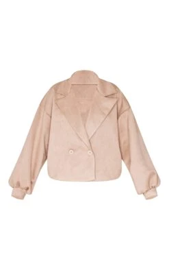 Prettylittlething Stone Faux Suede Balloon Sleeve Trench Coat -Pretty Little Thing Shop ab069a5f9da9118f8bc3ae3f47b52dafbaf8617c CNL4966 5 stone faux suede balloon sleeve trench coat