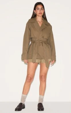 Prettylittlething Taupe Cropped Storm Flap Detail Trench -Pretty Little Thing Shop ab09bd2c5ca72ebb44ae9c6a29aaecb9179cce8a CNM4516 3 taupe cropped storm flap detail trench