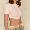 Prettylittlething Ecru Look Puff Sleeve Crop Top -Pretty Little Thing Shop ab1b5fe5428e31dac3a0b48d96658cf64a94ad14 CNM7032 1 ecru look puff sleeve crop top