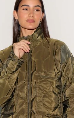 Prettylittlething Olive Padded Wave Funnel Neck Jacket 8 Prettylittlething Olive Padded Wave Funnel Neck Jacket -Pretty Little Thing Shop ab59bea7e70598cfad67228c06874f6971f102c6 CNL4139 4 olive padded wave funnel neck jacket