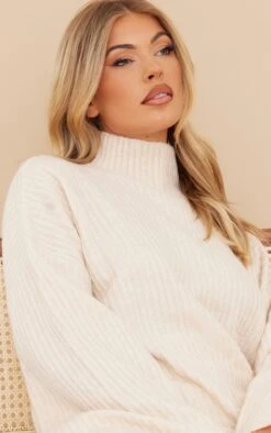 Prettylittlething Oatmeal Luxe Rib Knit Oversized Sweater -Pretty Little Thing Shop ac4df0fa517497b322530cb8250a670e62b6515e cmz1689 4