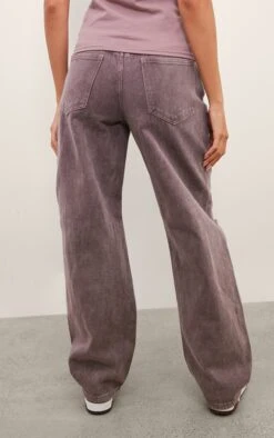 Prettylittlething Washed Mauve Baggy Low Rise Ripped Boyfriend Jeans -Pretty Little Thing Shop ac5519348c3b604d5119d0f9cb34713cff1ed82c cnk2886 3