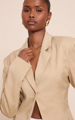 Prettylittlething Almond Butter Open Cinched Waist Blazer -Pretty Little Thing Shop acaecfe4907874f0279c1adfa9fd1c80492a0b61 CNN2533 1 almond butter open cinched waist blazer