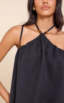 Prettylittlething Black Halterneck Bead Detail Puffball Dress -Pretty Little Thing Shop ad08d33f2aa333039ff907fdf711559ae01f54a1 CNM5903 4 black halterneck bead detail puffball dress