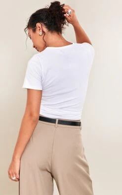 Prettylittlething White Cotton Crew Neck Longline Short Sleeve T-shirt -Pretty Little Thing Shop ad3d1d842a648c57ca4645318c9fb9b306045a64 CNN7530 2 white cotton crew neck longline short sleeve t shirt