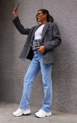 Prettylittlething Grey Wool Look Double Breasted Blazer -Pretty Little Thing Shop ad52282498d3cb21817712b7a8f0fcdd271eb224 CMZ3404 3 grey wool look double breasted blazer