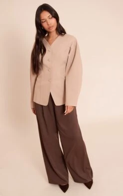 Prettylittlething Taupe Collarless Fabric Covered Button Blazer 7 Prettylittlething Taupe Collarless Fabric Covered Button Blazer -Pretty Little Thing Shop ada529e6c3206f5764ea1a4f73b319701d5a4028 CNN8550 3 taupe collarless fabric covered button blazer