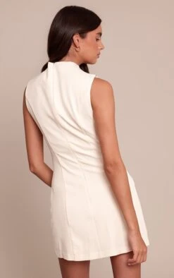 Prettylittlething Cream Woven High Neck Sleeveless Bodycon Dress -Pretty Little Thing Shop ae4334102b497cda61d533349d3080bffd8c0462 CNO3534 2 cream woven high neck sleeveless bodycon dress