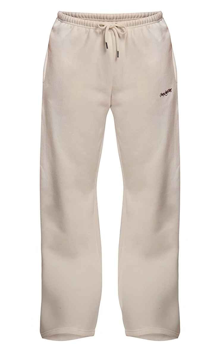 Cream Prettylittlething Wide Leg Sweatpants 5 Cream Prettylittlething Wide Leg Sweatpants - Image 5