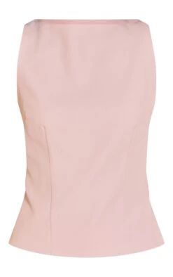 Prettylittlething Pale Pink Racer Neck Detail Top -Pretty Little Thing Shop b01ae6f8ec7da0578ac1d617cced64344800ac27 CNN4434 5 pale pink racer neck detail top
