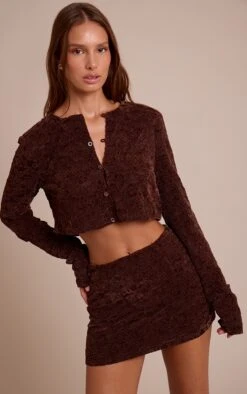 Prettylittlething Dark Brown Lace Mid Rise Mini Skirt -Pretty Little Thing Shop b026ef367db06bfb3ffcb7e5e745fbf4c7dc1231 CNO6349 4 dark brown lace mid rise mini skirt