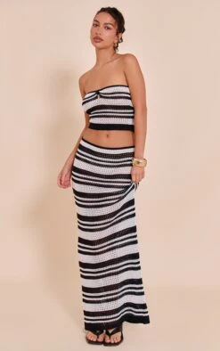 Prettylittlething Monochrome Bandeau Stripe Crochet Top -Pretty Little Thing Shop b02ce432b73374fd98bc526cde7c4f725323dae5 CNN6429 3 monochrome bandeau stripe crochet top