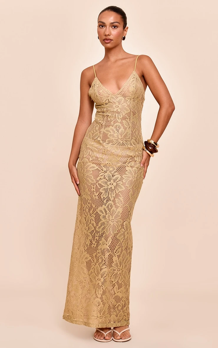 Prettylittlething Sage Green Textured Lace Up Maxi Dress 1 Prettylittlething Sage Green Textured Lace Up Maxi Dress