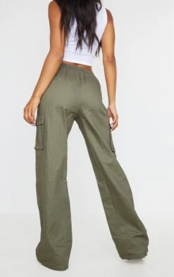 Prettylittlething Khaki Wide Leg High Waisted Cargo Pants -Pretty Little Thing Shop b13666d903ba7cfae447601616e765aa521fffec CMO6593 3 khaki wide leg high waisted cargo trousers