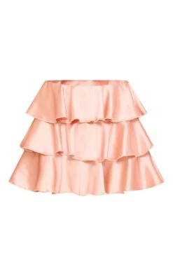 Prettylittlething Almond Satin Tiered Flippy Mini Skirt -Pretty Little Thing Shop b222e342be2b7ddd745ce78ff54e0c608f9d5722 CNM0009 6 almond satin tiered flippy mini skirt