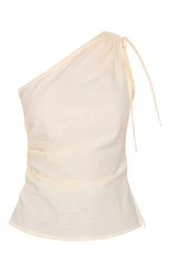 Prettylittlething Beige Lightweight Woven Ruched Asymmetric Long Top -Pretty Little Thing Shop b2317432e433441ea48a4cb3c038a22659c92a39 CNM4650 5 beige lightweight woven ruched asymmetric long top