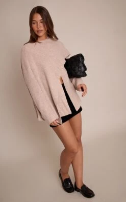 OatmealScarf Detail Soft Knit Sweater -Pretty Little Thing Shop b280650e5b71da628957d4a96bee901f5b16b9f8 CNN9713 3 oatmeal scarf detail soft knit jumper